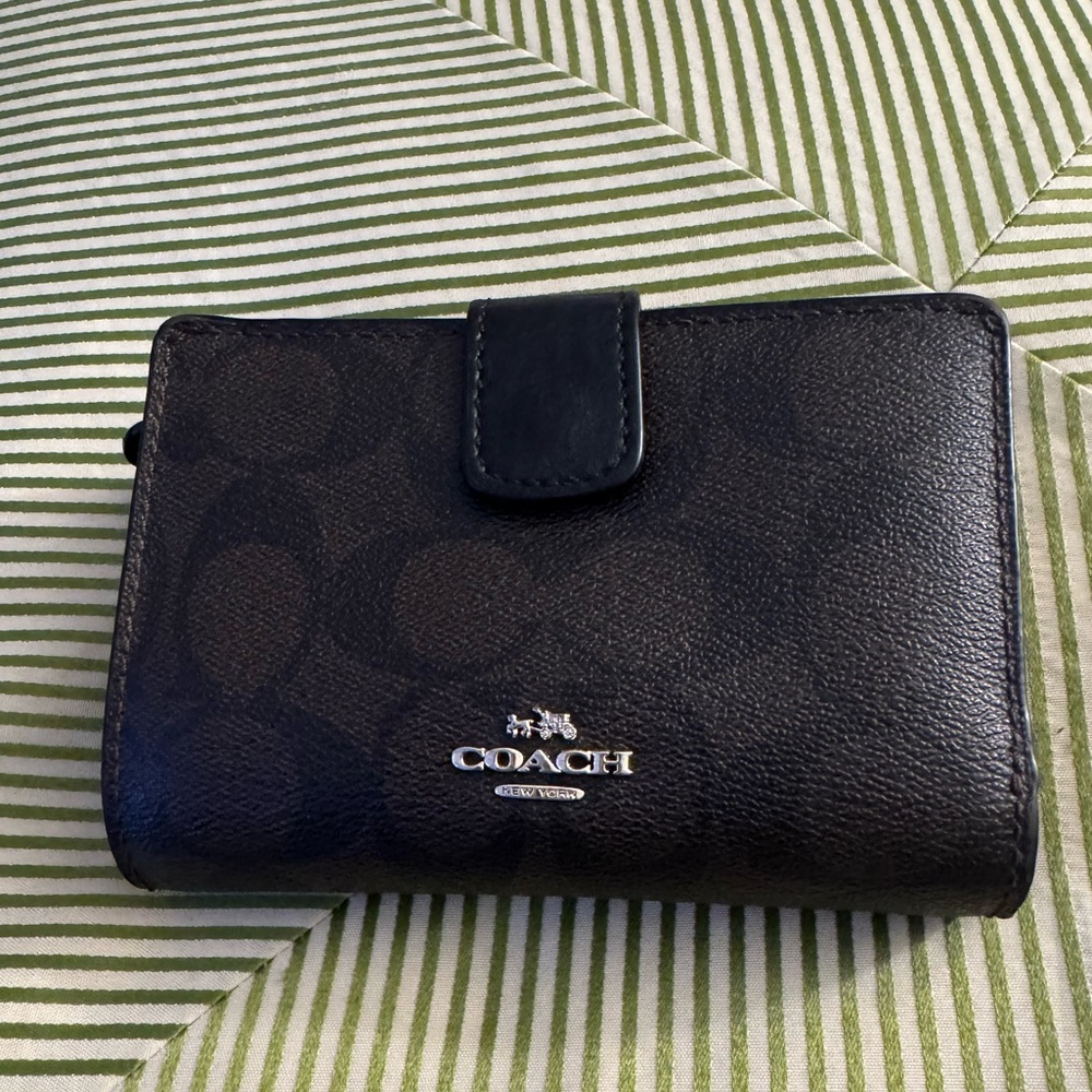 Coach Dark Brown Wallet with Logo